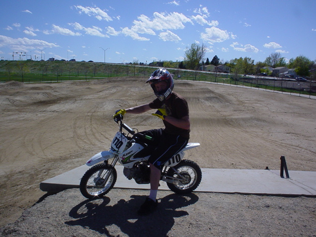 Getting ready to rip a mint BMX track
