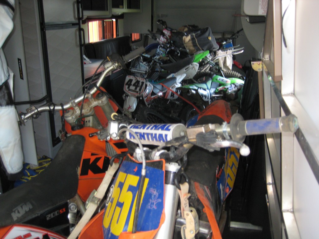 The rig was packed with 11 bikes for the weekends festivities
