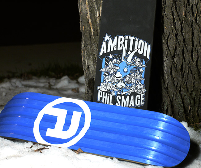 Phil's first Pro Model with Ambition Snowskates